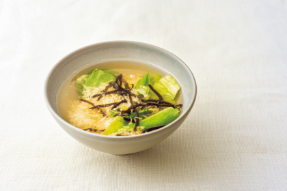長いもと塩昆布のスープ(料理考案・調理/柳井泉 撮影/有光こうじ写真事務所)