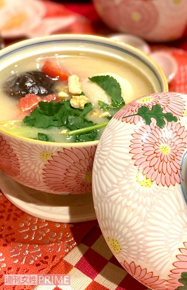 京風白みそのお雑煮も作りました