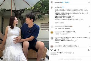 SNSには、家族の仲睦まじい様子を投稿していた（源田壮亮のインスタグラムより）
