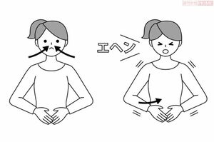 咳払いのトレーニング　イラスト／アライヨウコ