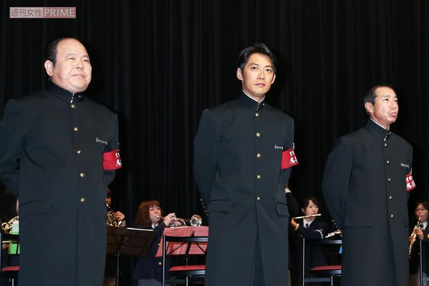 ドラマ『あすなろ三三七拍子』制作発表にて（2014年7月）