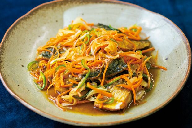 焼きサバの南蛮漬け風