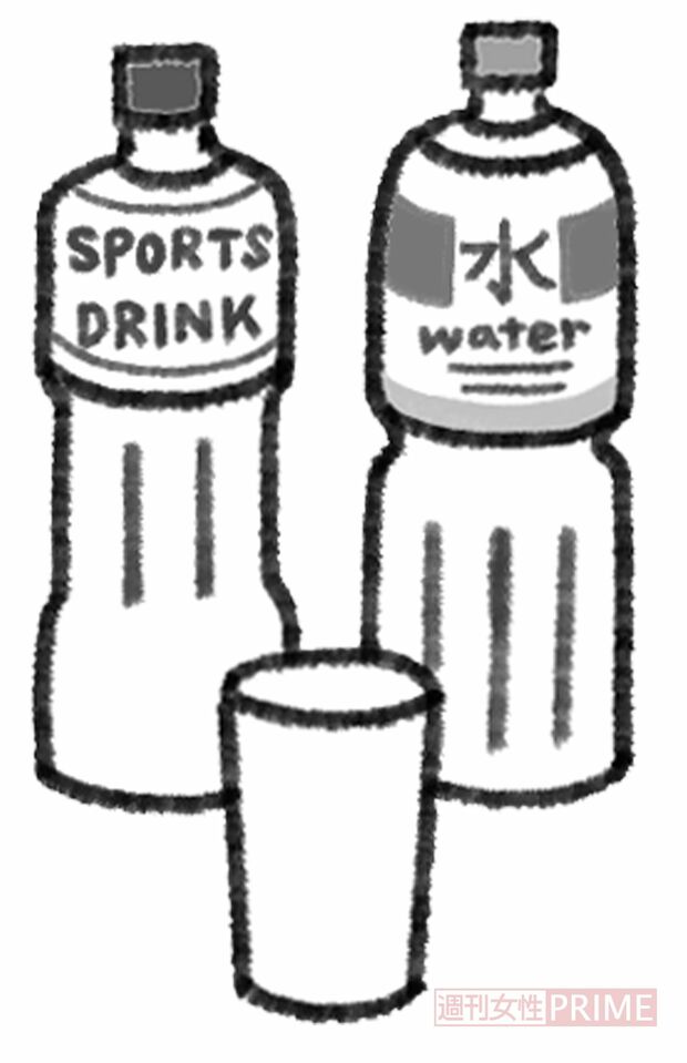 常温の飲み物で風邪対策　イラスト／アサミナオ