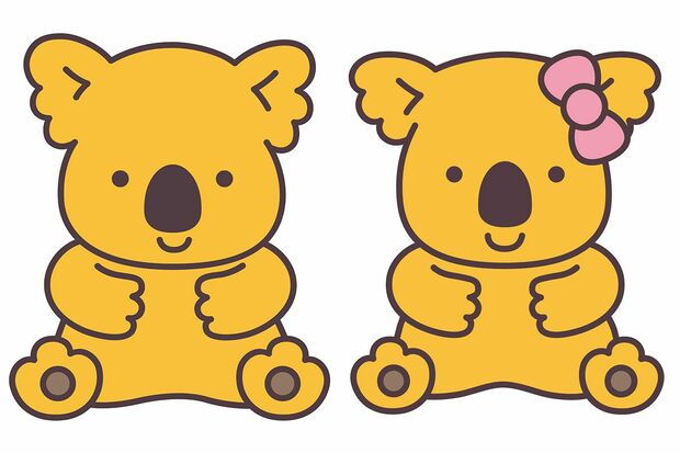 マーチくん（左）とワルツちゃん（右）人間に換算して9才ぐらいとのこと　（C）L/KMP