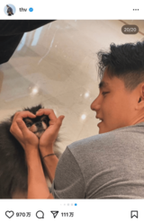 SNSにアップしていたヨンタンとの写真（本人公式Instagramより）