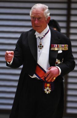 エリザベス女王の長男で、74歳のチャールズ国王