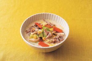 キャベツたっぷりちゃんぽん風スープ