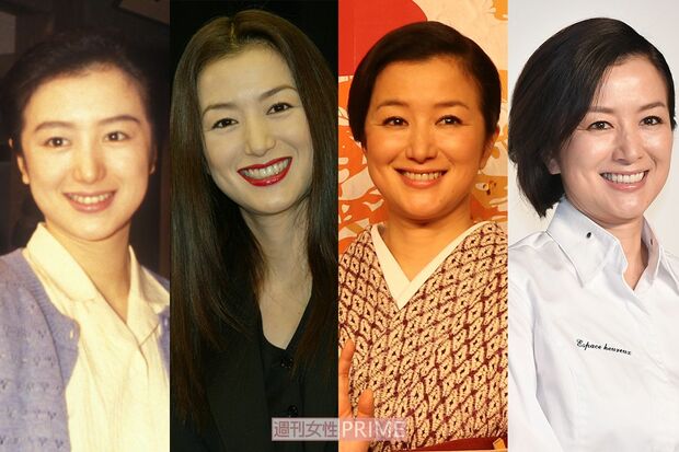 鈴木京香（写真左から'91年・23歳、'02年・34歳、'15年・47歳、'19年・51歳）