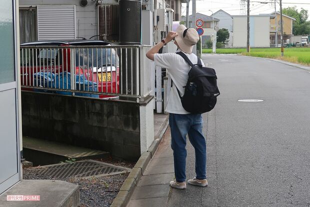 木の上や屋根の上を重点的にチェックする捜索隊メンバー
