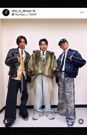 『NHK紅白歌合戦』ではデビュー曲『GOAT』を披露（平野紫耀インスタグラムより）