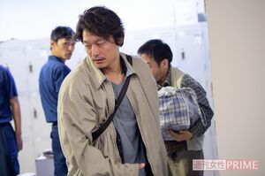 『凪待ち』撮影中の香取慎吾　撮影／渡邊智裕