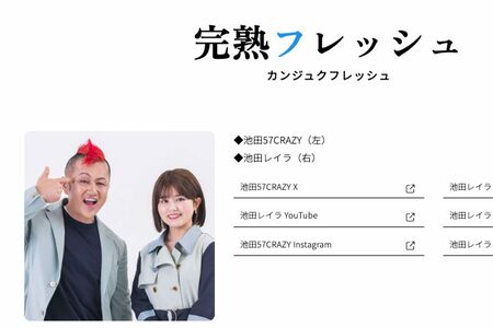 お笑いコンビの『完熟フレッシュ』（所属事務所HPより）