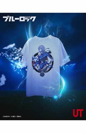 大人気漫画『ブルーロック』とのユニクロのコラボTシャツ（公式Xより）