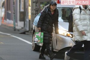 2025年2月、卓球教室を終えた会場を後にする福原愛