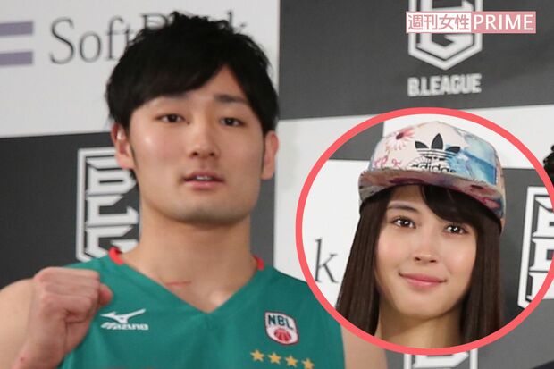 昨年5月、Bリーグの開幕会見に登壇した田中大貴と広瀬アリス