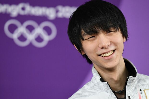 羽生結弦選手　2018年2月13日、ピョンチャン冬季五輪フィギュアスケート（日本雑誌協会代表取材）