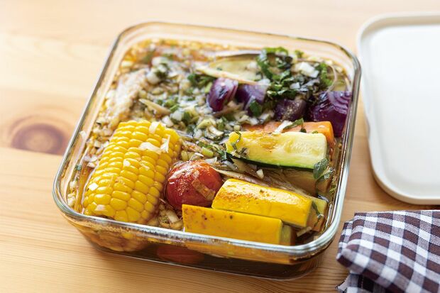 季節野菜の蒸し浸し