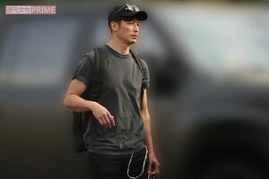 2023年4月、子どものお迎えに来ていた玉木宏