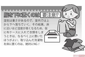 服を下に置くのは要注意!?