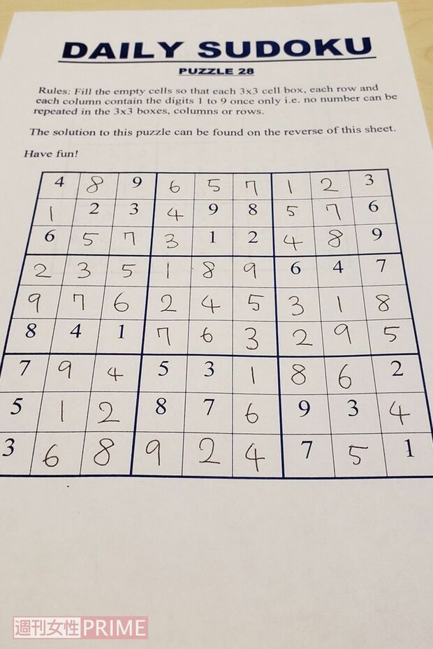 暇つぶし用の「数独」もクリアして（@daxa_tw提供）