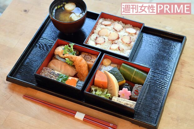 江戸時代の料理書を参考に作られた江戸エコ行楽重「参の重」（税込み1870円、要予約）　撮影／渡邉智裕
