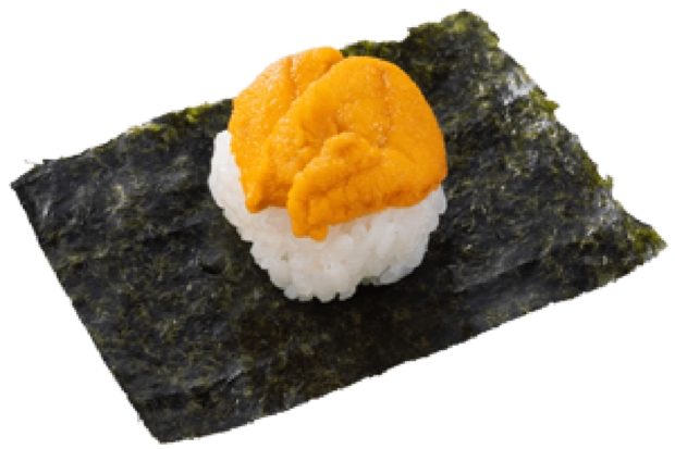 魚べい：うに海苔包み 165円