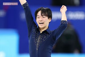 フィギュアスケート男子シングルで銀メダルを獲得した鍵山優真（JMPA代表撮影・2022年北京五輪）
