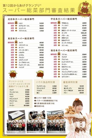 4月に開催された第12回からあげグランプリの結果。多くの店舗が受賞している