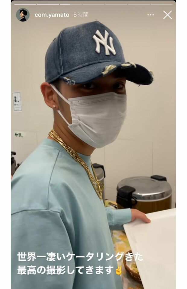 インスタグラムで「最高の撮影してきます」と活動を報告。写真はひゅうが（やまとのインスタグラムより）