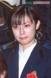 HIVに感染する女子高生を演じたドラマで一躍、人気女優になった深田恭子。堀越高校の卒業式では涙を（'01年卒業）
