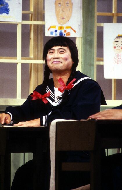 ラサール石井。『オレたちひょうきん族』（フジテレビ系）より