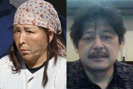 吉野千鶴容疑者と幸彦容疑者（左は共同通信、右は本人SNSより）