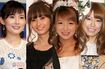 (左から)安倍なつみ。藤本美貴、辻希美、里田まい