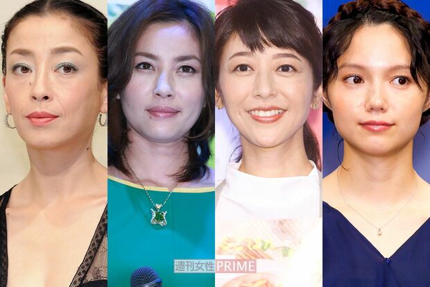 左から宮沢りえ、瀬戸朝香、白石美帆、宮崎あおい