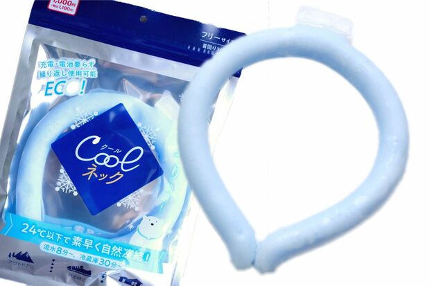 今夏一大ブームを起こした暑さ対策の新定番、クールネック（DAISO／1100円）