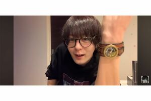 仮面ライダーの劇中で着用していた腕時計（犬飼貴丈の公式YouTubeチャンネル「THE犬飼」より）