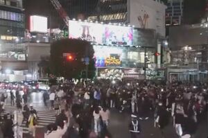 ドイツ戦に勝利した日本代表、そのことで渋谷スクランブル交差点は荒れて…(SNSより)