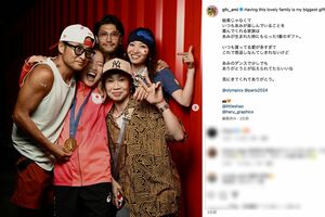 パリ五輪での家族写真を公開したブレイキン・金メダリストのAMI選手（公式インスタグラムより）