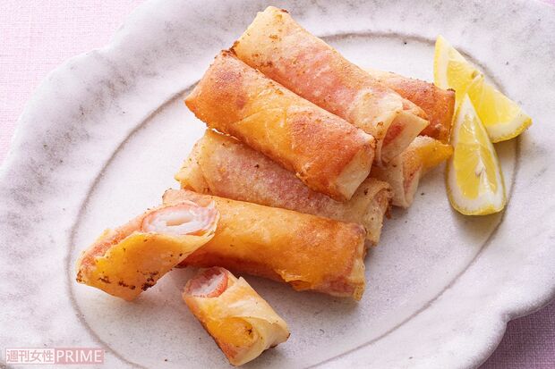 カニカマチーズ春巻き(撮影/廣瀬靖士)