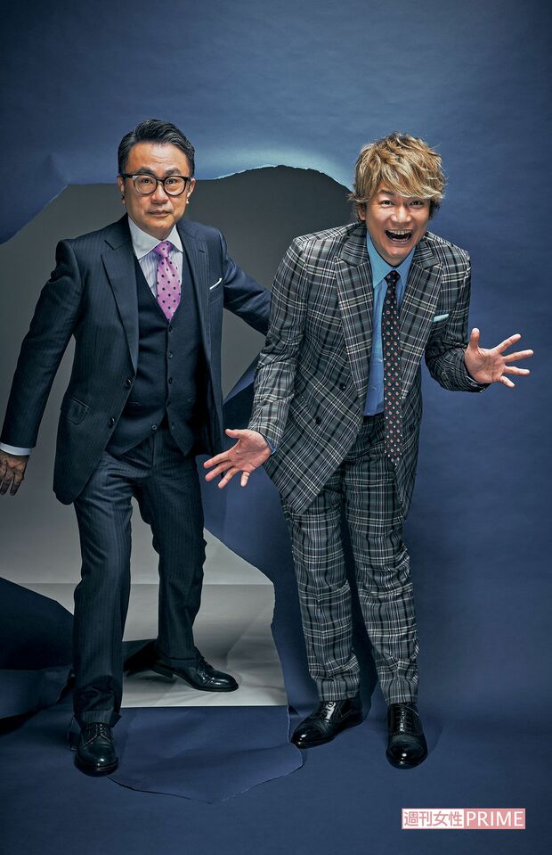三谷幸喜と香取慎吾（'20年）　撮影／廣瀬靖士