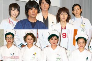 江口洋介が主演の『救命病棟24時』（上）、観月ありさと松下由樹が出演した『ナースのお仕事』