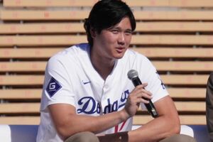 現地時間2026年1月31日、ドジャーフェストのステージショーに登壇した大谷翔平／産経ビジュアル