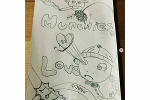 田口翔容疑者が描いたと思われる奇妙な絵（インスタグラムより）