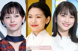 （写真左から）中条あやみ、二階堂ふみ、川栄李奈