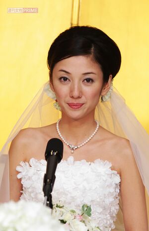2011年10月、結婚披露宴での国分佐智子