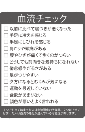 2つ以上当てはまる人は要注意!　血流が悪化する可能性あり