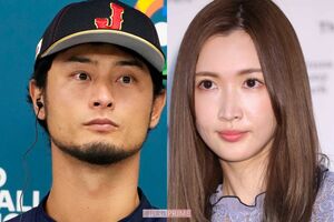 ダルビッシュ有(左)と紗栄子