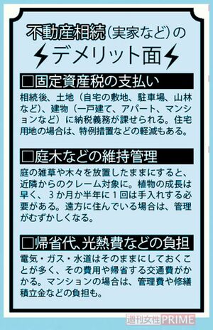 不動産相続（実家など）のデメリット面