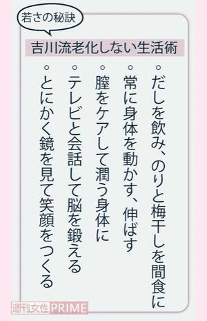 若さの秘訣 吉川流老化しない生活術