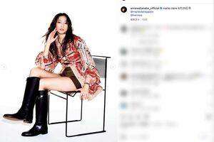 フランス創刊のファッション誌『marieclaire』の撮影ショットを公開した杏(インスタグラムより)